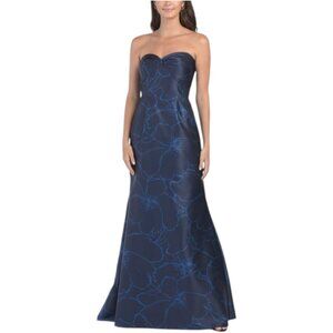 RENE BY RENE RUIZ Strapless Jacquard Mermaid Gown
